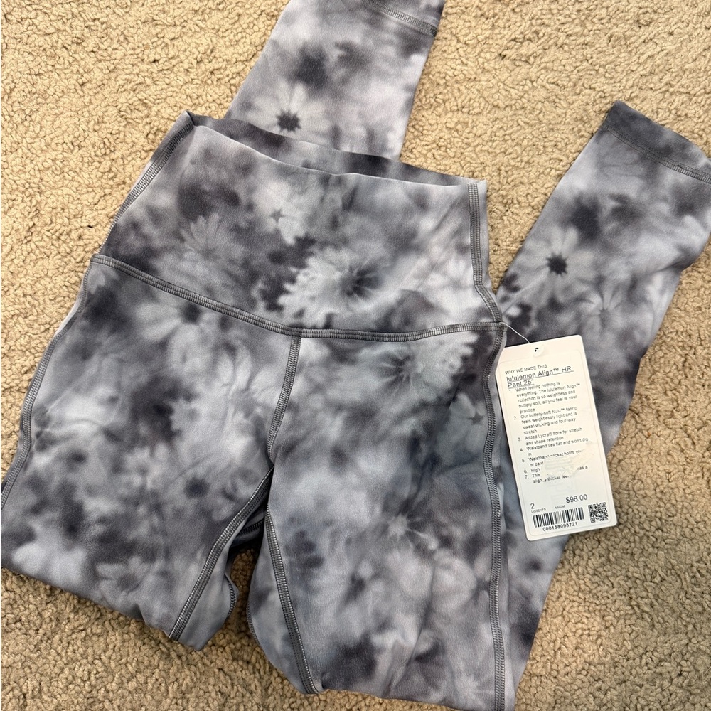 lululemon athletica Gray Tie-Dye High-Rise Leggings